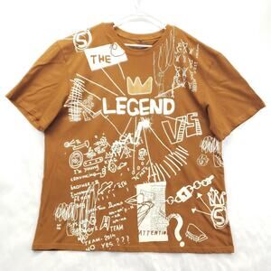 Southpole Shirt 6XB Brown 100% Cotton Legend Short Sleeve Crew Neck Pullover